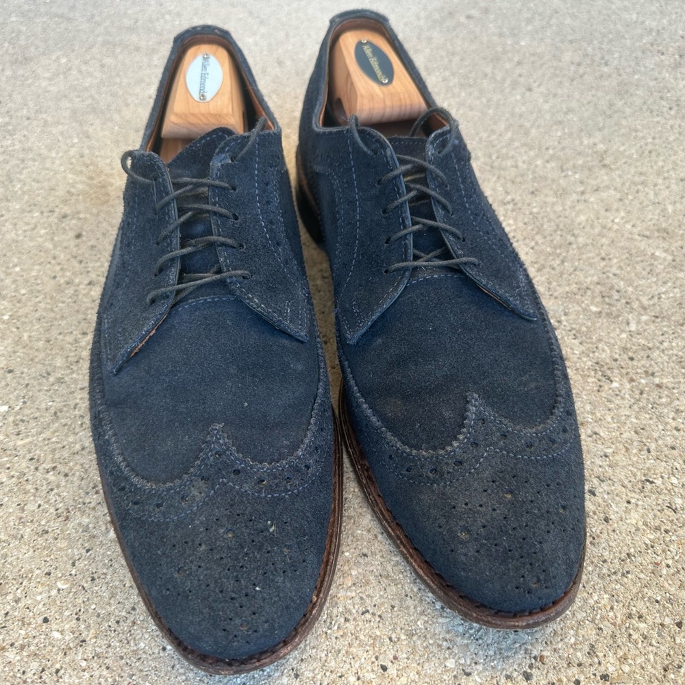 Allen Edmonds Navy Suede Derbys
